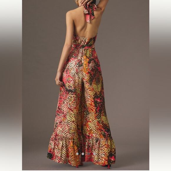 Anthropologie x Plenty by Tracy Reese Free Flow Jumpsuit Pink Python - Picture 2 of 6